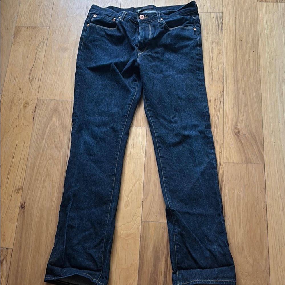 3x1 jeans size 30. Dark blue rigid denim.